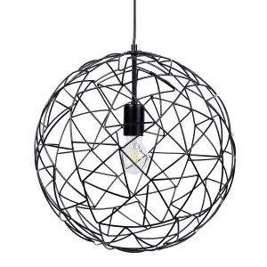 Metal Pendant Lamp Black LEMME