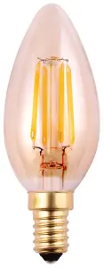 Harper Living 4.5 Watts E14 LED Bulb Amber Candle Warm White Dimmable, Pack of 5