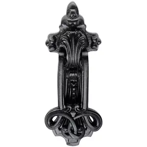 Ornate Front Door Knocker 165mm Fixing Centres 210 x 85mm Black Antique