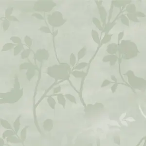 Laura Ashley Eglantine Silhouette Eau de nil Trail Smooth Wallpaper