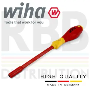 Wiha Hex Driver Screwdriver 1000v VDE Electrician 5.5mm SoftFinish Grip 00856