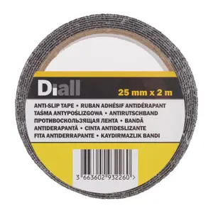 Diall Black Anti-slip Tape (L)2m (W)25mm