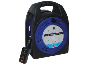 Masterplug HBT2013/4BLRCD-MP Case Reel 240V 13A 4-Socket RCD & Thermal Cut-Out 20m MSTHBT20RCD