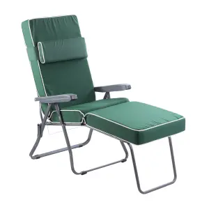 Alfresia Green Sun Lounger Chair Garden Cushion