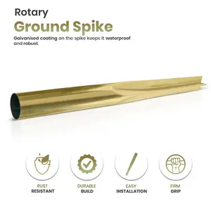 40cm Metal Ground Spike for Rotary Clothes Line