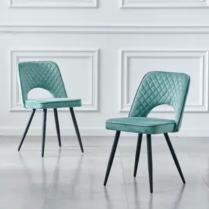 Asfand Upholstered Dining Chair (Set of 2) Teal