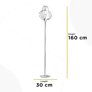 Luminosa Serena Designer Floor Lamp, White