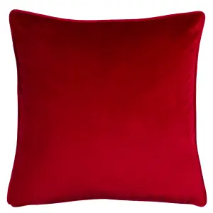 furn. Purrfect Leaping Leopards Festive Velvet Feather Filled Cushion