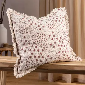 Yard Hara Woven Fringed Feather Filled Cushion