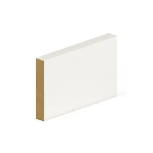 PACK OF 10 (Total 10 Units) - 14.5mm Thick Primed MDF Square Edge Skirting Board - 14.5mm (T) x 119mm (W) x 4200mm (L)