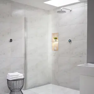 Aqualisa Optic Q Concealed valve Gravity-pumped Wall fed Smart Digital mixer Single-spray pattern Shower with Fixed head