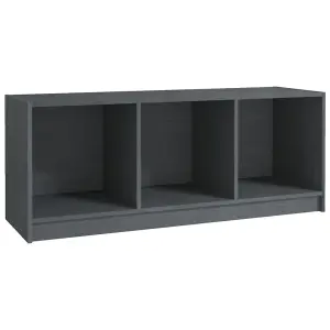 Berkfield TV Cabinet Grey 104x33x41 cm Solid Pinewood