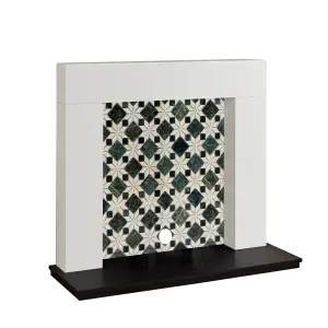 Focal Point Wichita White & black MDF Timeless Fireplace surround set