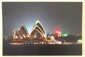 Garden Market Place Large Sydney Opera House Canvas Picture Print With LED Lights