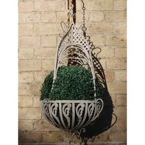 199 Large Cream Hanging Basket