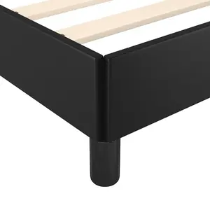 Berkfield Bed Frame Black 180x200 cm 6FT Super King Faux Leather