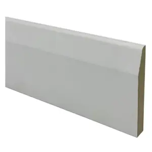 PACK OF 5 (Total 5 Units) - 18mm x 68mm White Primed MDF Chamfered & Rounded Architrave - 2700mm Length