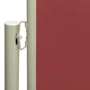 Berkfield Patio Retractable Side Awning 140x300 cm Red