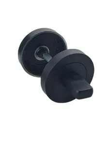 Matt Black Turn & Release Set for Bathroom Lock on Round Rose - Toilet Door Thumb Twist - Golden Grace