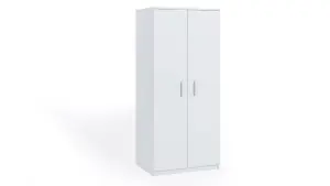 Maximise Your Storage with the Sleek Bono Hinged Door Wardrobe 900mm x 2030mm x 650mm in Crisp White Matt