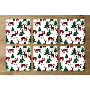 Square 6 Piece Coaster Set (Set of 6)