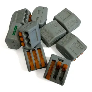 10x 3 Way WAGO 222-413 Series Reusable Electrical Wire Cable Connectors Compact