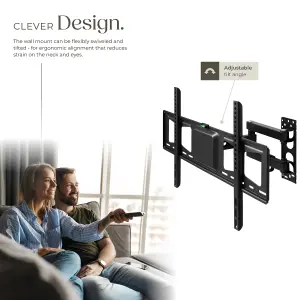 Television Bracket - 32-100 inch screens, extendable, tilt, swivel TV wall mount - black