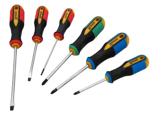 XTrade 6 Piece Screwdriver Set Slotted Phillips & Pozi