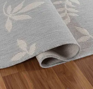 Modern Floral Design Outdoor-Indoor Rugs Silver 120x170 cm