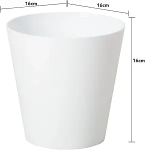 3 x wham Studio Ice White Pots -  16cm x H 16cm