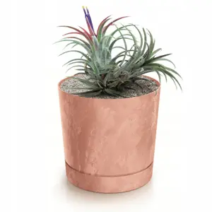 Plant Pots Indoor Outdoor Plastic Flowerpot Small Medium Large Tubo 5 Colours Terracotta 24cm