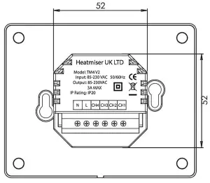 Heatmiser TM4 V2 230v 4 Channel TimeClock