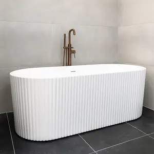 Viktor Benson Corina Fluted 1700 x 750mm Freestanding Bath