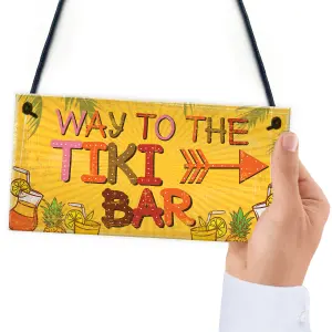 Red Ocean Welcome Tiki Bar Party Hanging Bar Pub Plaque Cocktails Beach Decoration Sign Friendship Gift