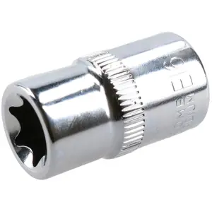 E16 Female Torx Socket Star Bit 1/2" Drive Standard External Chrome Vanadium