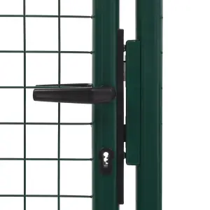 Berkfield Fence Gate Steel 100x150 cm Green