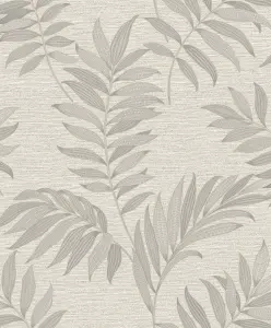 Sumatra Palm Leaf Grey Wallpaper