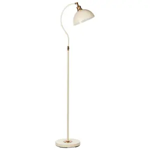 Beliani Industrial Metal Floor Lamp Beige LENNON