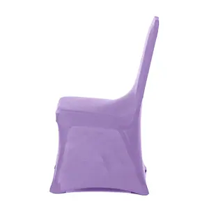 Polyester Spandex Chair Covers for Wedding Decoration - Lavender, Pack of 10