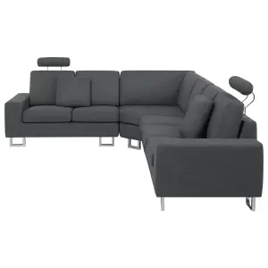 Right-Hand Corner Sofa STOCKHOLM Dark Grey Fabric Right Hand