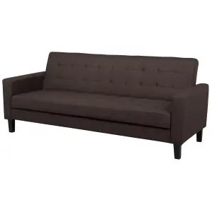 Beliani Retro Sofa Bed VEHKOO Dark Brown