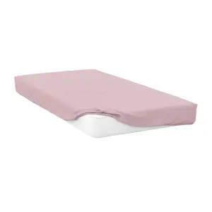 Belledorm Brushed Cotton Extra Deep Fitted Sheet Powder Pink (Kingsize)