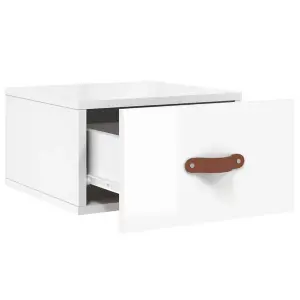 Berkfield Wall-mounted Bedside Cabinets 2 pcs High Gloss White 35x35x20 cm