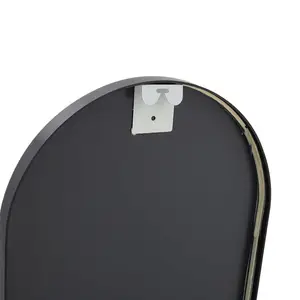 Lourinda Metal Framed Full Length Mirror in Black 160 cm H x 50 cm W