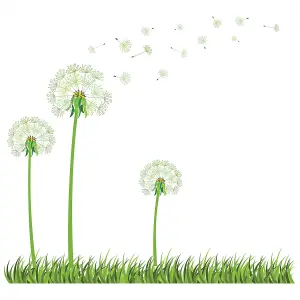 Walplus Huge Glow In Dark Effect Dandelion Flower Art Wall Sticker Decoration Glow in Dark Stickers Stock Clearance