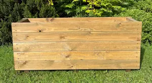 Large Tall Wooden Planter Herb Box Patio Trough Plant Flower Pot Heavy Duty READY MADE