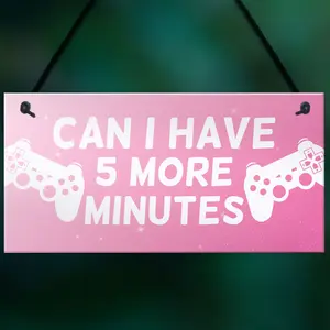 Funny Girls Bedroom Sign GIRL GAMER Gift For Daughter Pink Gaming Sign