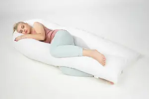 U Shaped Pillow 9FT Hollowfiber Filled Orthopedic Maternity Pregnency Long Full Body Support U Pillow (9 FT)