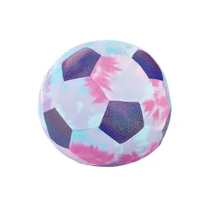 Catherine Lansfield Kids Tie Dye Football Shaped Cushion Lilac