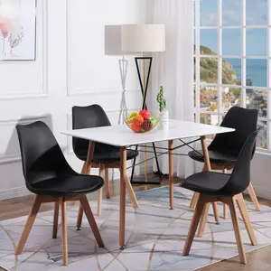 Nero 2 - Person Dining Set Black / Oak / Grey